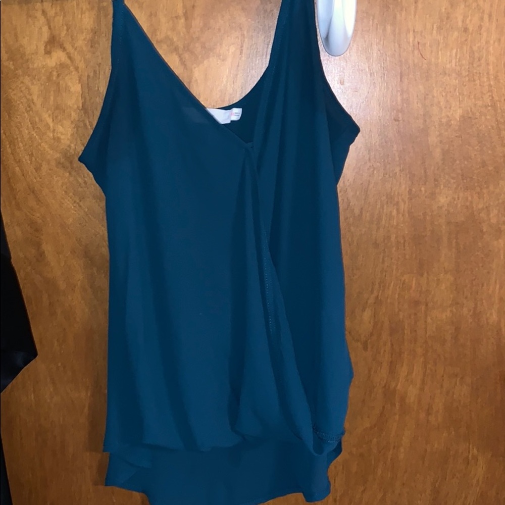 Vneck teal tank